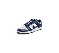 NIKE Men's Dunk Low Retro Sneaker, White Midnight Navy White, 9 UK