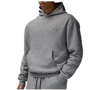 NIKE Men's Ess FLC Hoodie, Carbon Heather/White, S