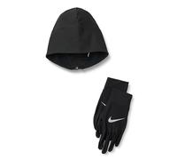 Nike Essential Glove and Hat Set Black Grey - S-M