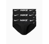 Nike mens Essential Micro Stretch Hip Brief Underwear (3-pack), Black/Black/Black, S