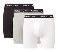 Nike Men's Everyday Cotton Stretch Boxer Briefs, Pack of 3, White/Grey Heather/Black, M