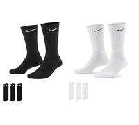Nike Men's Everyday Cushioned Crew Training Socks (6 Pairs), 100 white., M