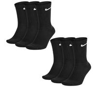 Nike Men's Everyday Cushioned Crew Training Socks (6 Pairs), black, L