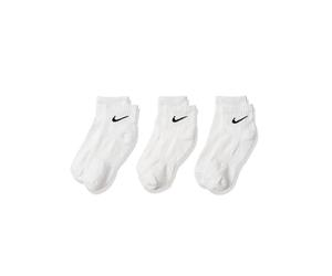 NIKE Mens Everyday Cushioned Training Ankle (3 Pairs) Socks, Black/White, L EU