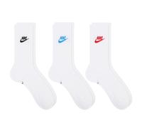 Nike Unisex Sportswear Everyday Essential Crew Socks 3 Pairs - White - Size Small