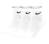 NIKE Men's Everyday Lightweight Ankle Training Socks 3 Pair , White/Black, L UK