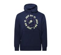 Men's NIKE Mens Fleece Hoodie JDI Pullover Long Sleeve Winter Hooded Sweatshirts Navy - Size: 38/Regular