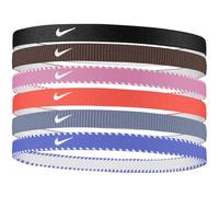 Nike Men's Flex Classic Headbands 6-Pack Headbands Running Fitness Training Sports Hairband Set Non-slip Elastic, Black/Tattoo/White, One Size