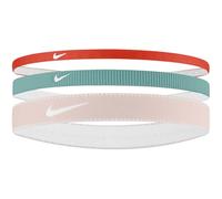 Nike Men's Flex Classic Mixed Width Headbands Pack of 3 Headbands Running Fitness Training Sports Hair Band Set, Picante Red/Cannon/White, One Size