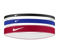Nike Men's Flex Classic Mixed Width Headbands Pack of 3 Headbands Running Fitness Training Sports Hair Band Set, Game Royal/University Red/White, One Size