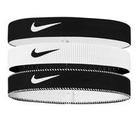 Nike Men's Flex Classic Wide Headbands 3-Pack Headbands Running Fitness Training Sports Hairband Set Wide, Black/White/Black, One Size