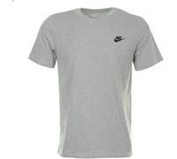Nike Mens Grey Black Sportswear Club T Shirt - Size Medium