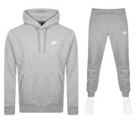 Nike Mens Grey Club Hooded Fleece Tracksuit - Size 2XL