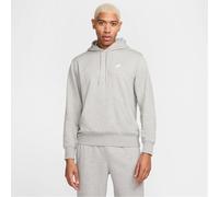Nike Mens Hooded Neck Kangaroo Pocket Sweatshirt in Grey Hthr/White - Size X-Small