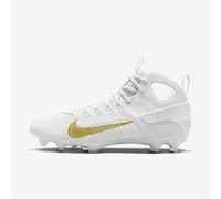 Nike Men's Huarache 9 Elite Mid Lacrosse Cleats, White/White/Black, 9.5 Women/8 Men