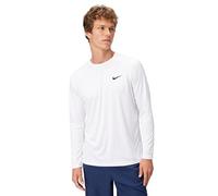 Nike Men's Hydroguard Essential Dri-fit Uv Long Sleeve Top Rash Guard Shirt, White, Medium