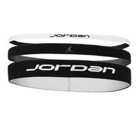Nike Men's Jordan Elastic Sport Headbands 3-Pack - Mixed Width Sport Headbands - Elastic Basketball & Fitness Headbands, Black/White/Black, One Size
