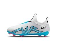 NIKE Men's Jr Zoom Vapor 15 Academy Fg/Mg Sneaker, White Baltic Blue Pink Blast, 9.5 UK