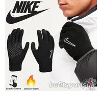 NIKE MENS KNIT GRIP GLOVES FOOTBALL WOMENS MAGIC WINTER TOUCH SCREEN PHONE BLACK