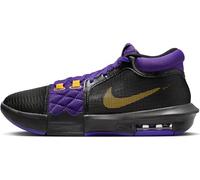 NIKE Men's Lebron Witness 8 Basketball Shoes Three Quarters Tall, Black University Gold Field Purple, 9 UK
