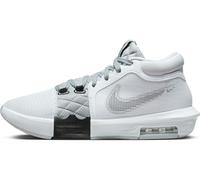 NIKE Men's Lebron Witness VIII Three Quarters Tall, White Black Light Smoke Grey, 4.5 UK
