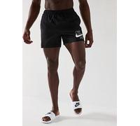 NIKE Men's 5 Volley Short Swimsuit, Black/White, M UK