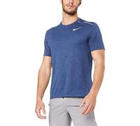 Nike Men's M Nk Brthe Rise 365 Ss T-Shirt, Blue (Blue Void/Heather/Reflective Silver), S
