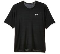 NIKE Men's M Nk Df Miler Top T shirt, Black/(Reflective Silv), M UK