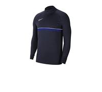 NIKE Men's M Nk Dry Acd21 Dril Top Sweatshirt, Obsidian/White/Royal Blue/White, S UK