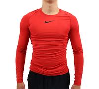 NIKE Men's M Np Top Comp Long Sleeved T shirt, University Red/Black/Black, S UK