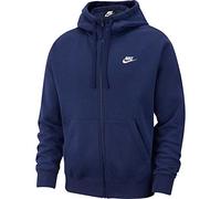 NIKE Men's M Nsw Club Hoodie Fz Bb Sweatshirt, Midnight Navy/Midnight Navy/(White), 4XL UK