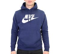 Nike Men's M NSW Club Hoodie PO BB GX Sweatshirt, Midnight Navy/Midnight Navy/White, S