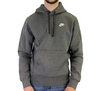NIKE Men's M Nsw Club Hoodie Po Bb Sweatshirt, Charcoal Heathr/Anthracite/(White), L