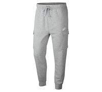 NIKE Men's M Nsw Club Pant Cargo Bb Sport Trousers, Dk Grey Heather/Matte Silver/(White), XL UK