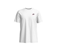 NIKE Men's M NSW Club TEE T-Shirt, White/Black/University Red, 3XL