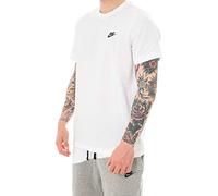 NIKE Men's Sportswear Club T shirt, White/Black, XS UK