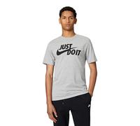NIKE Men's M Nsw Tee Just Do It Swoosh T shirt, Dk Grey Heather/(Black), L UK