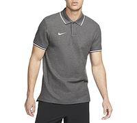 Nike Men's M Polo Tm Club19 Ss Shirt ,Charcoal Heathr / White ,S
