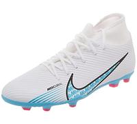 NIKE Men's Mercurial Superfly 9 Club Fg/Mg Sneaker, White Baltic Blue Pink Blast, 8 UK