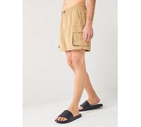 Nike Mens Multi Pocket 7 Inch Volley Swim Short, Beige, Size M, Men Beige