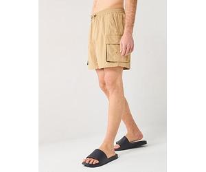 Nike Mens Multi Pocket 7 Inch Volley Swim Short, Beige, Size S, Men Beige