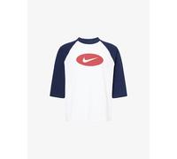 Nike Mens Nike Club Logo-Print Cotton T-Shirt White L