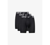 Nike Mens Nike Dri Fit Essential Pack Of Three Stretch-Jersey Long Boxer Briefs Black/Black/Black XS