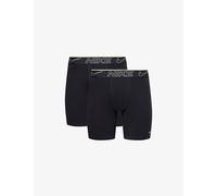 Nike Mens Nike Elite Pack Of Two Stretch-Cotton Long Boxer Briefs Black/Black/Black M