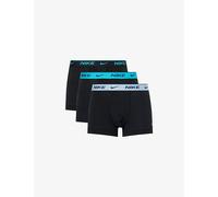 Nike Mens Nike Everyday Branded Pack Of Three Stretch-Cotton Trunks Shorty Light Blue/Dusty/Black S