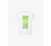 Nike Mens Nike Loose-Fit Printed Cotton-Jersey T-Shirt White XL