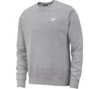 Nike Mens' Nike Sportswear Club Crew Long Sleeved T-Shirt, Dk Grey Heather/(White),Small