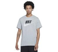 NIKE Men's Nsw Alt Brand Mark T Shirt, Dk Grey Heather/White, S UK