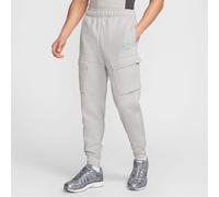 Nike Mens NSW SW AIR CARGO PANT FLC BB in Grey/White - Size Medium
