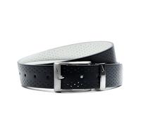 Nike mens Perforated Reversible Belt, Black/White Perf, Medium
